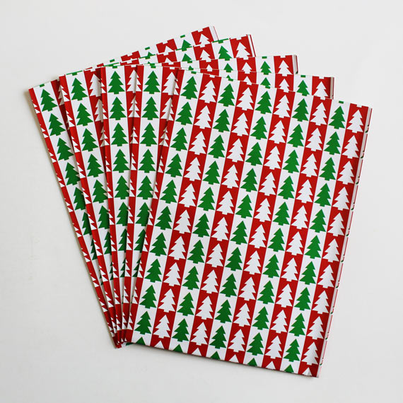 Pack de Papel de Regalo Pinos Navideños