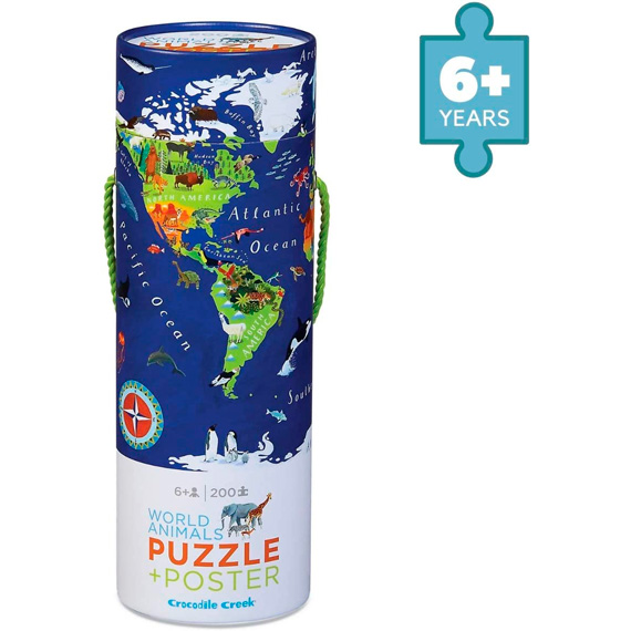 200 pc Puzzle & Poster - World