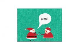 Tarjeta Díptica Navidad Salud! Horizontal (10 unidades)