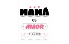 Tarjeta Díptica Mamá Amor Vertical (10 unidades)