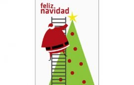 Tarjeta Díptica Navidad Árbol Vertical (10 unidades)