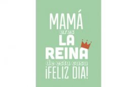 Tarjeta Díptica Mamá Reina Vertical (10 unidades)