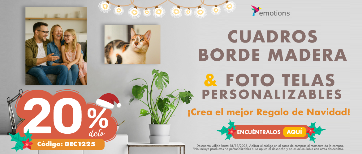 20% dcto. en Cuadros Personalizables